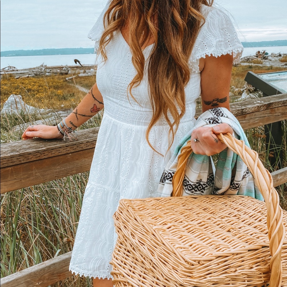 Lost + Wander Lace Eyelet Dress